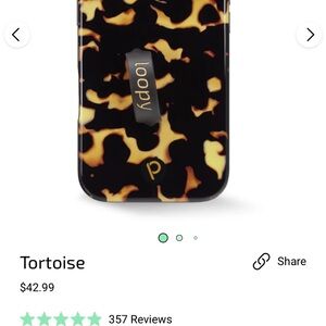 Loopy Case Tortoise Design - Black and Gold